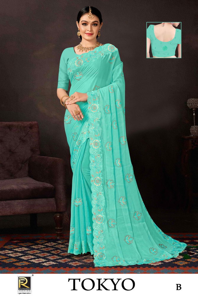 Ronisha Tokyo Designer Party Wear Sarees Catalog